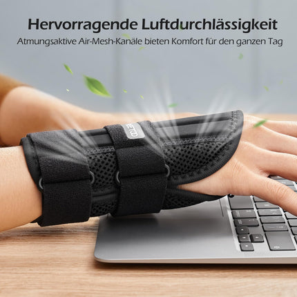 FREETOO Doctor-Approved Wrist Brace with 3 Splints, Adjustable Day-Night Wrist Support for Men and Women, Wrist Support for Arthritis, Tendonitis, Sprains, Sports Protection