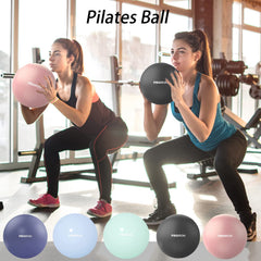 PROIRON Exercise Ball Small 25cm, Pilates Ball with Training Instructions, Fitness Ball Small with Inflatable Straw, Gym Ball for Pilates, Yoga, Full Body Workout - Pink
