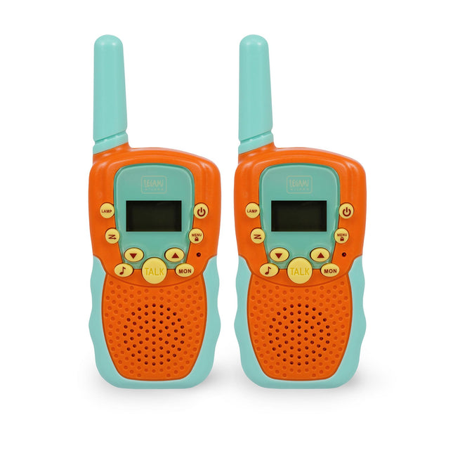 Legami - Set of 2 walkie-talkies, walkie-talkies with 8 channels, transmission up to 3-5 km in open space, adjustable volume, radio for long-distance communication, 4 x 14 x 2 cm