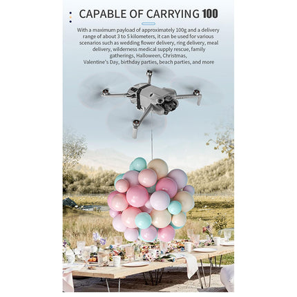 LICHIFIT Drone Airdrop System for DJI Mini 4 Pro - Geomagnetic Thrower Transport Delivery Payload Release Dropping Device - Gray