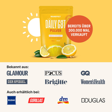 BRAINEFFECT DAILY GUT - Delicious bacterial strain drink powder with fiber and vitamins B6 + B12