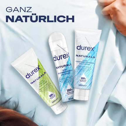 Durex Naturals Extra Moisturizing Personal Lubricant – 100% Natural Lubricant with Hyaluronic Acid – Dermatologically Tested &amp; pH-Friendly – ​​100 ml
