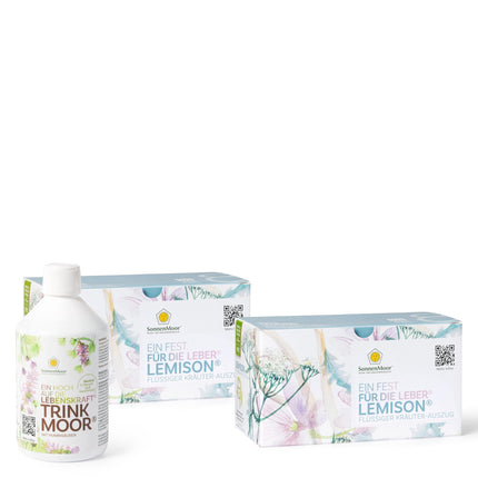 Liver cure for 32 days - A feast for the liver liquid herbal extract 2x 800 ml, drinking moor 500 ml