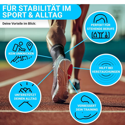 FIT MEDIC Ankle Brace | Professional Foot Brace Adjustable &amp; Flexible | Unisex Ankle Brace for Ankle Sports Football Achilles Tendon Ankle Protection Joint Pain Against Sprains