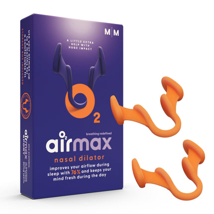 Airmax Nasal Dilator | 76.1% More Air | Breathe Better, Sleep Better | Snore Stopper | 2 Pieces Size Medium (M) Pack for 4 Months | Nasal Dilator for Free Breathing Through the Nose