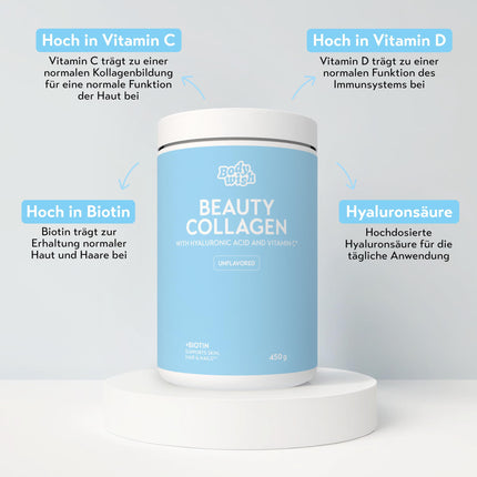 XXL Collagen Powder High Dosage 450 g | Premium Hyaluronic Acid, Biotin, Vitamins &amp; Minerals. Skin Care | Glow Collagen Powder Hydrolysate Peptides Types 1 and 3 | Skin, Hair, Nails | Neutral Soluble