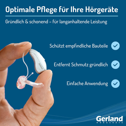 Gerland Cleaning Spray - For hearing aids, earmolds &amp; hearing protection - With atomizer - For gentle, thorough cleaning - 100 ml