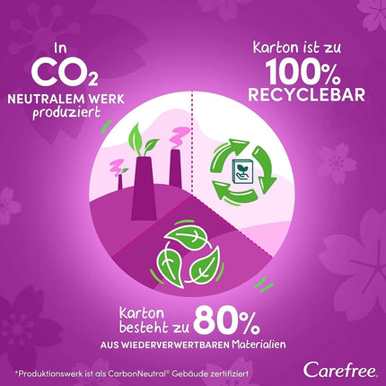 Carefree Plus Large panty liners with fresh scent (1 x 48 pieces), extra wide and super absorbent to lock in fluids instantly, neutralizes odors, size Plus Large