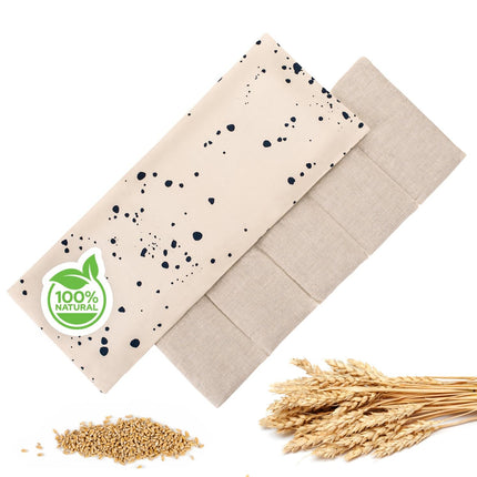 Blumtal large grain pillow for microwave - alternative microwave heating pad filled with 100% natural wheat - grain pillow for neck and shoulders - alternative to the large cherry stone pillow - pain-relieving