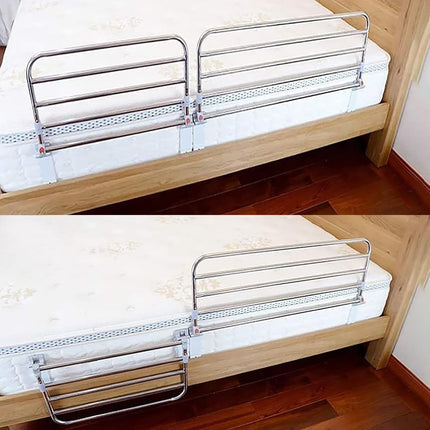 Yopyuenn Bed Rail Fall Protection Seniors 90cm, Foldable Portable Safety Bed Guard Rail, Adjustable Standing Aid Bed Foldable Bed Railing Home Care Support, Nursing Bed Disabled