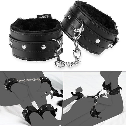 Utimi Bondage Set SM Bondage Set with 11 Pieces Bondage Restraint Set SM Sex Toys For Lovers, Black
