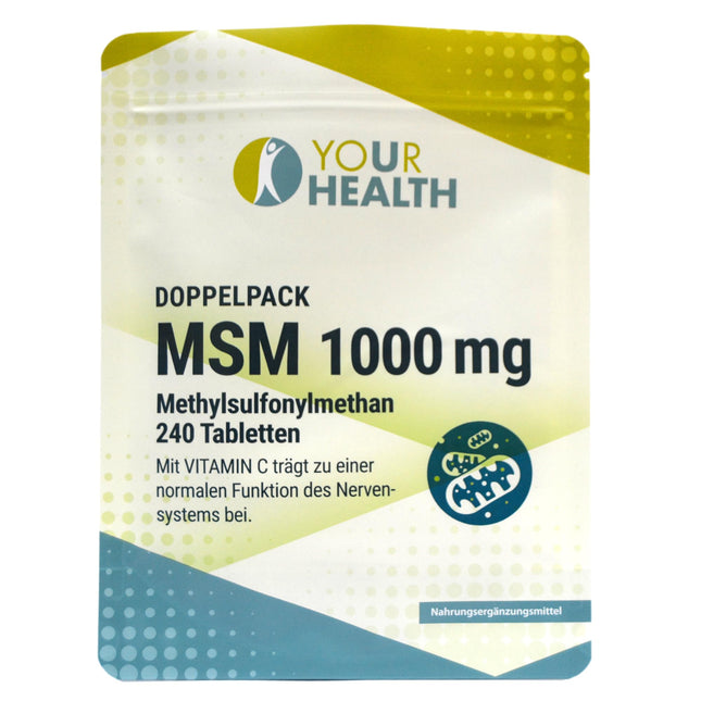 Twin Pack: MSM 1000 mg; Methylsulfonylmethane; with Vitamin C - 240 Tablets
