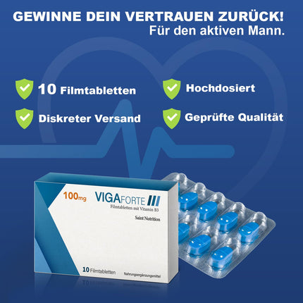NEW: VIGAFORTE - high-dose for men with immediate effect - extra strong tailored to the needs of men - premium quality with L-Arginine + Maca
