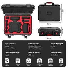 STARTRC Avata 2 Case, Waterproof Carrying Case for DJI Avata 2 Fly More Combo for DJI Goggles 3/RC Motion 3/FPV Remote Control 3, Battery Charging Hub, FPV Drone Accessories