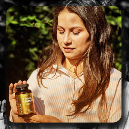 Liposomal Vitamin C - 1000mg Vit C, 100mg Sunflower Phosphate &amp; 30mg Rosehip - 180 Vegan Capsules - Gluten-Free &amp; Non-GMO - WeightWorld