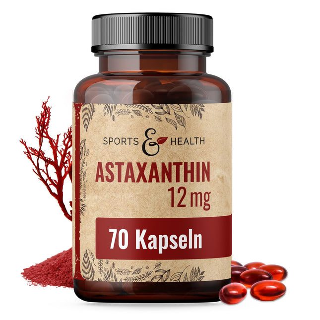 Astaxanthin 12 mg Depot Softgel Capsules with Oxidation Protection - 4 Month Supply - Gel Capsules - With Vitamin E (70 Capsules)