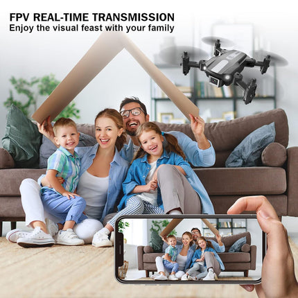 Wipkviey T25 Drone with 1080p Camera, Foldable Mini Drones for Beginners and Adults, FPV RC Quadcopter with 2 Batteries, WiFi Transmission, Headless Mode, Gravity Control