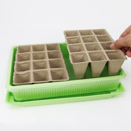 com-four® 2x Indoor Greenhouse for Growing Plants, Growing Kit for 40 Plants, Planter for the Home, 26.5 x 19.5 x 10.5 cm (02 Pieces - Indoor Greenhouse)