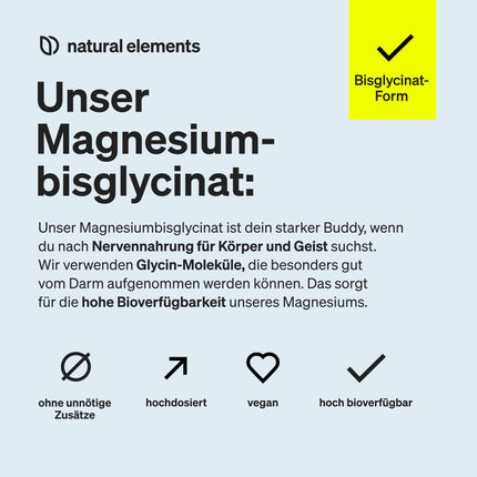 Magnesium Bisglycinate - Premium: Chelated Magnesium - 180 Capsules - 300mg elemental magnesium per daily dose - Laboratory tested, vegan, high dosage