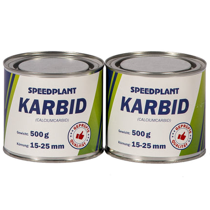 SPEEDPLANT Carbide 1kg (2x 500g) - Carbide Kabit Kabitt karbitt Carbide Carbide Large Solid Stones Grain Size 15-25mm - 2 Cans