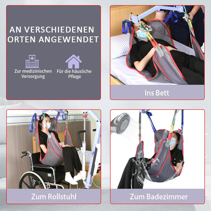 EZ Assistive Universal Full Body Patient Lift Sling, Lift Medical Sling for Bed Positioning and Bathing Assist Aids, Transfer Sling for Elderly, Bariatric, Disabled, Bedridden, (Large)