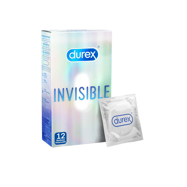 Durex Invisible Condoms, 2 x 12 pieces (24 condoms)