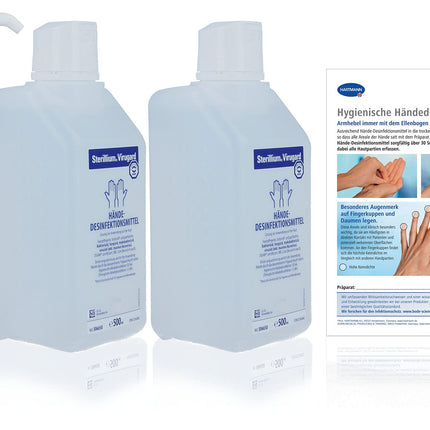 Sterillium VIRUGARD virucidal hand disinfectant SETs including dosing pump eliminates bacteria by 99.9% (2 x 500ml)