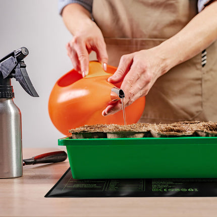 HBN Heating Mat Set of 2 Heat Mats for Seedlings and Seeds, 17.5W, Indoor Greenhouse Growing Plate Heating Pad for Vegetables, Flowers, Herbs, Terrariums, 50 x 25.7cm