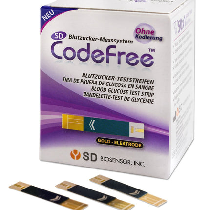 CodeFree Blood Glucose Test Strips 50 Pack Diabetes Tests for Blood Glucose Control (Diabetes)