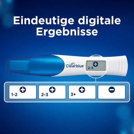 Clearblue Pregnancy Test Combo Pack Double-Check Early &amp; Week, 2 Tests (1 digital 25 mIU/ml, 1 visual 10 mIU/ml), Pregnancy Test, Early Pregnancy Test, Pregnancy Week Determination