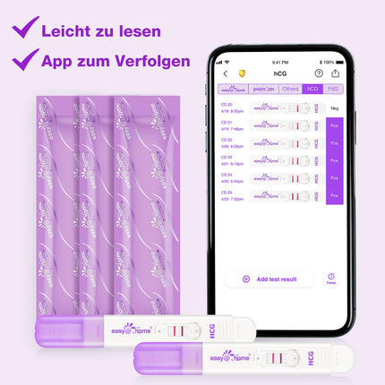 Easy@Home 5 x Pregnancy Test Early Pregnancy Test: Ultra Sensitive Pregnancy Test 10 mIU/ml - Reliable Early Pregnancy Test with High Accuracy - 5 HCG Test