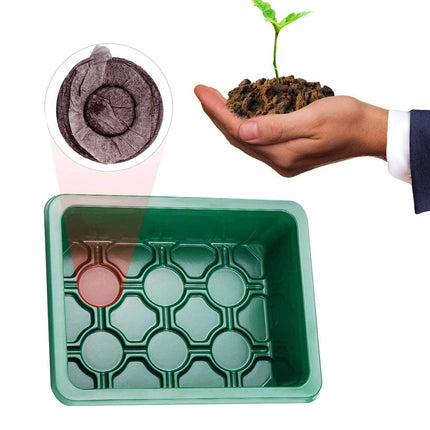 Indoor Greenhouse Propagator, 12 Pack 144 Cells Greenhouse Propagator Tray, Seedling Starter Tray Trays Greenhouse with Adjustable Dome Lids for Growing Plant Seeds Seedling Plant