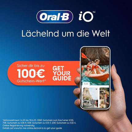 Oral-B iO Series 4 Plus Edition Electric Toothbrush, PLUS 3 Brush Heads, 4 Brushing Modes, Travel Case, Designed by Braun, Matte Black