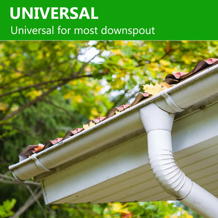 Rain Gutter Downspout Extension, Flexible Downspout Extension, Diverter, PE, Extendable Drain Extension for Villa Outdoor, Round, 20 to 59 inches (BLACK)
