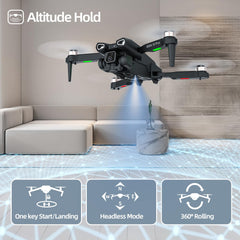 IDEA12 PRO Drone with Adjustable 4K Camera with Optical Flow Positioning for Beginners and Adults, Drones with Brushless Motor, FPV RC Drone Quadcopter with 2 Batteries 30 Minutes