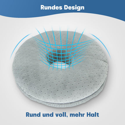 Topzora Piercing Pillow with Hole – Donut Pillow for Side Sleepers to Relieve Ear Pain, Piercing Pillow for Side Sleepers to Relieve Ear Pain, Donut Ear Pillow-Gray