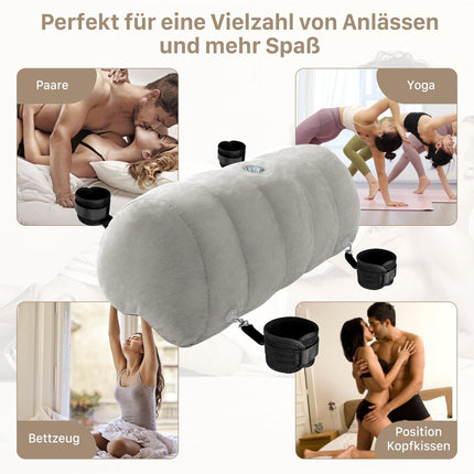 Sex Positions Pillow Lumbar Pillow with Dildo Holder and Nipple Clamps Handcuffs Ankle Cuffs for Adults Couples Sex Toys Sex Pillow for Sex Positions Women G Spot Position Pillow Multifunctional