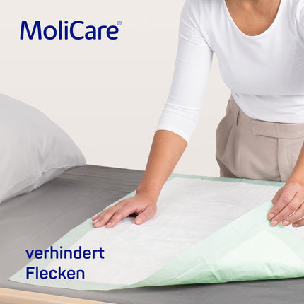 MoliCare Premium Bed Mat 5 Drops: Bed protection pad with absorbent core made of cellulose flakes, 60x90 cm, 4x25 pieces