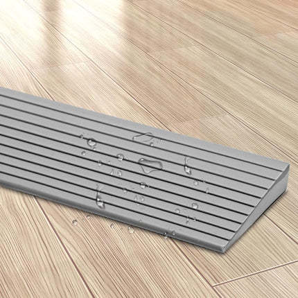 CEWROM Door Threshold Ramps, 100x5.5x1.6cm Wheelchair Ramp PVC Threshold Ramp, Rubber Ramp Access Ramp, Transition Strip Non-Slip Surface Curb Ramp for Rollator, Wheelchair, Scooter, Stroller