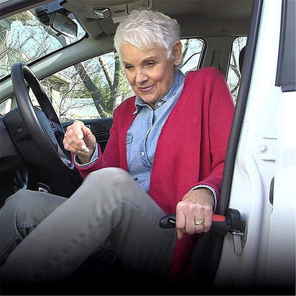 jiele Entry and Exit Aid Grab Handle, Mobility Aid for Cars, with Integrated LED Flashlight, Belt Cutter and Window Breaker, Car Cane