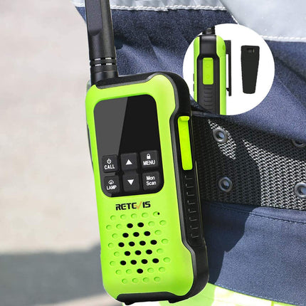 Retevis RT649P Walkie Talkie Waterproof, Floating Walkie Talkie IP67, 1200 mAh Rechargeable PMR Radio, SOS Alarm Walkie Talkie Set of 4 for Kayaking, Surfing, Fishing (4 Pack)