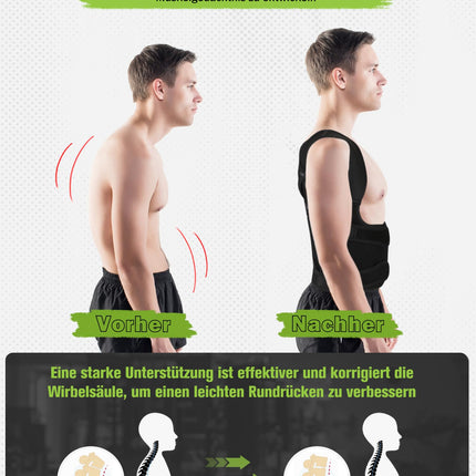 Back Straightener Back Support Belt Posture Corrector Women: Posture Correction Belt For Men - Adjustable Posture Trainer Back Belt - Breathable Back Support Corrector Shoulder Neck - M