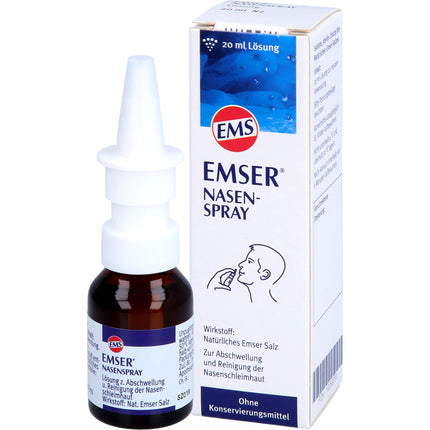 Emser Nasal Spray with Natural Emser Salt for Children and Adults – For Allergies and Colds – 20 ml