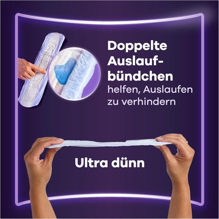 Always Discreet Incontinence Pads Ultimate Night Monthly Pack for Bladder Weakness, 96 Pads (Value Pack 8 Packs x 12)