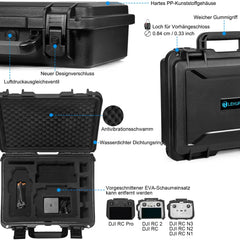 LEKUFEE Waterproof Carrying Case for DJI Air 3S/DJI Air 3 Fly More Combo/DJI RC N3/N2/DJI RC Pro/DJI RC 2 Remote Controller and DJI Air 3S Drone Accessories (Case Only)