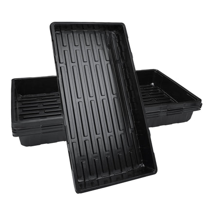 Mengxin 5 Pack Grow Trays Plants Black 54 x 28 cm Grow Trays Plant Trays Without Drainage Holes for Plant Germination Microgreens Hydroponic Application