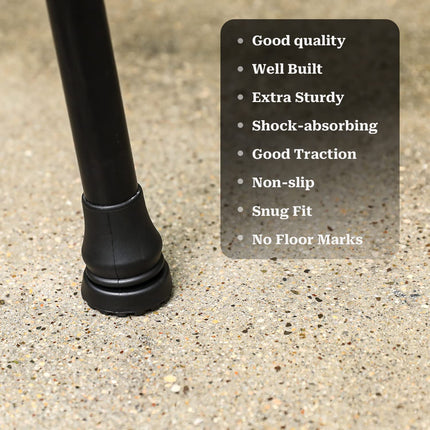 2 pieces walking stick rubber buffer 1.9 cm crutches rubber, non-slip rubber tips, replacement rubber tips for seniors crutches, sticks, walking sticks, hiking sticks