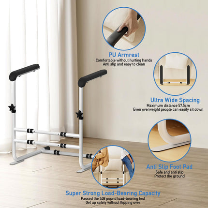 Standing aid, couch chair standing aid for seniors, standing aid for seniors, couch lifting aid, 6 height adjustable, width adjustable, safety handle for patients, seniors and disabled people