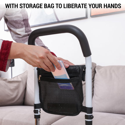 Standing aid for older adults, walking aid for seniors, standing aid for bed, standing aid for toilet, standing aid for sofa for seniors, height adjustable, standing aids with motion light, load capacity 136 kg