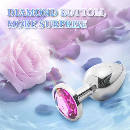 Cacuola Anal Plug Set Anal Plug for Women, Anal Plug for Women Men, Sex Toys for Women Men, Small Butt Plug Butt Plug Erotic Sex Toys, Metal Anal Plugs with Crystal Beginners